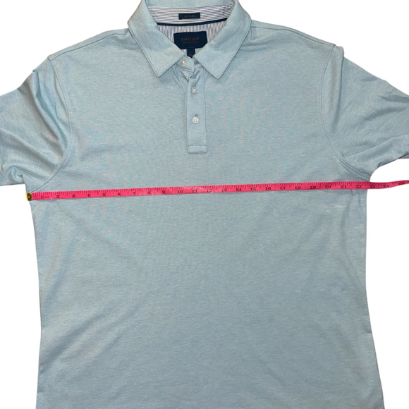 Men's Fairlane Peformance Picque Polo Shirt Size L Light Blue Golf Summer - Picture 2 of 5